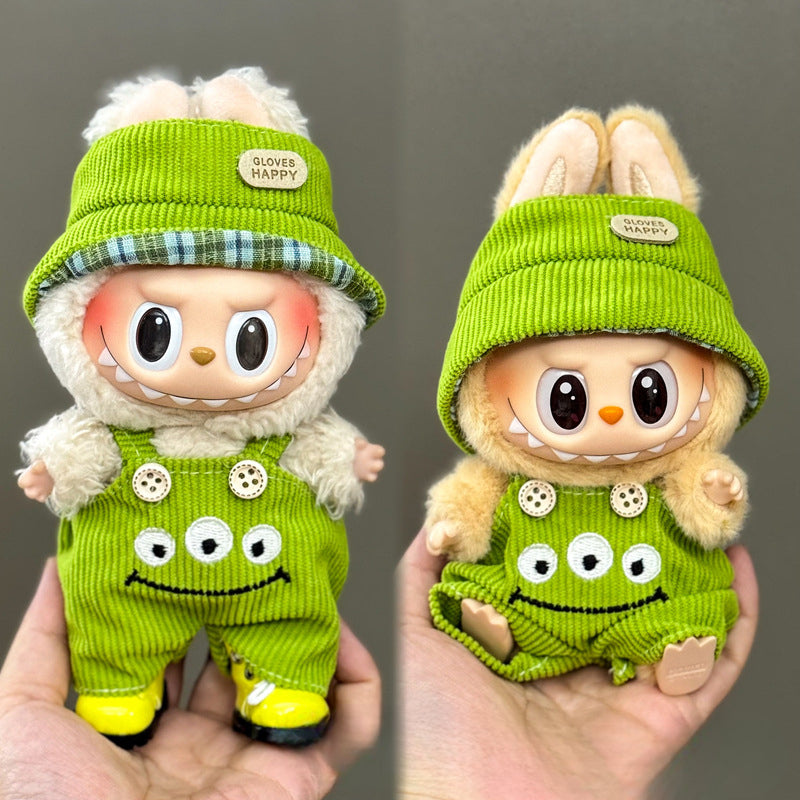 (only-clothes) Suitable for Labubu Doll Clothes 123 Generation Labubu Clothes 17cm Pendant Plush Doll Outfit Dress