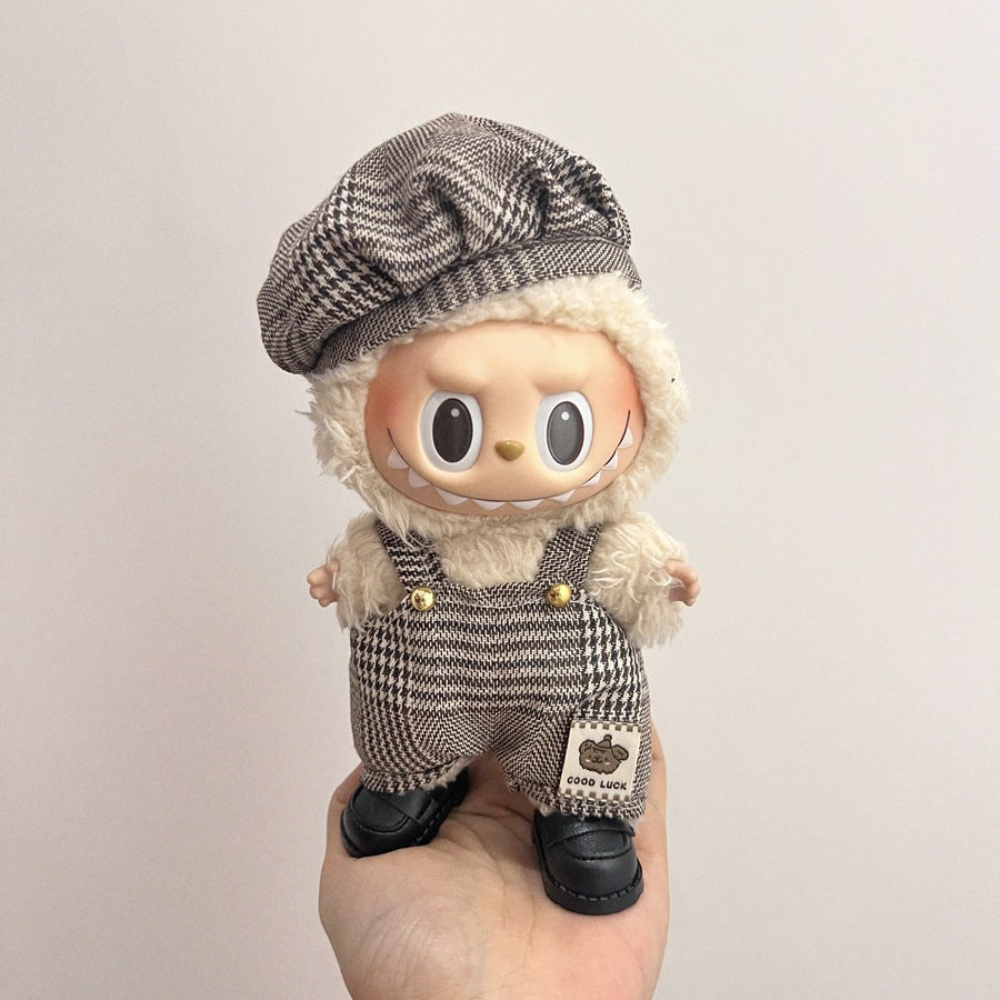 (only-clothes) Suitable for Labubu Doll Clothes First Second Third Generation 17cm Pendant Plush Toy Clothes Set