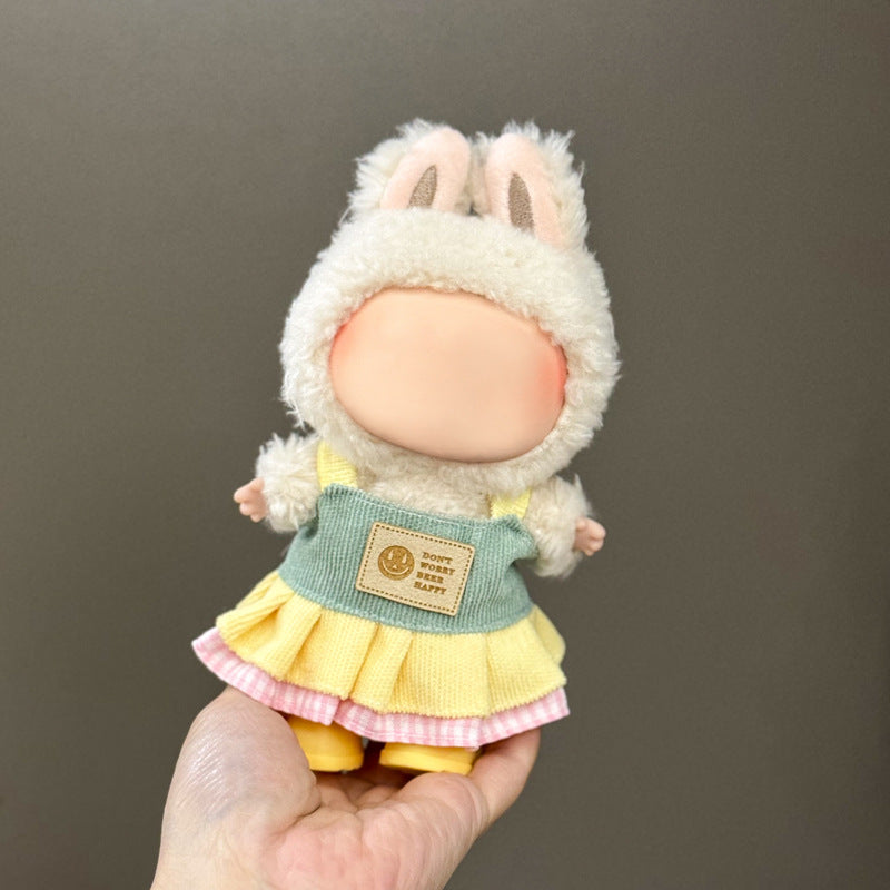 (Only-Clothes) Clothes Only Suitable for Generation Second Generation and Third Generation Pull Clothes 17cm Blind Box Pendant Trendy Vinyl Doll Cloth Ragdoll