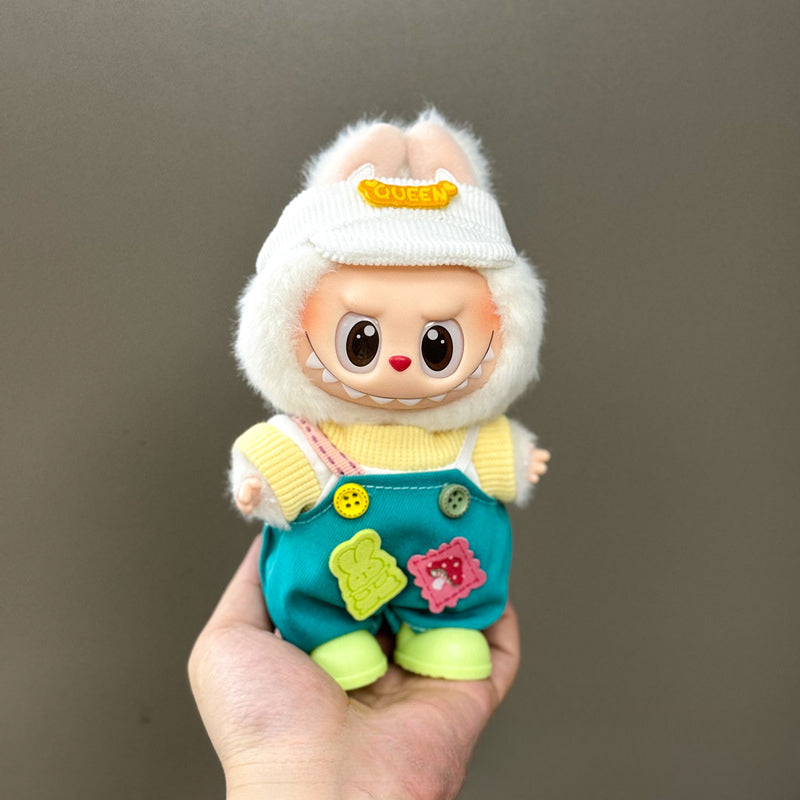 (only-clothes) Suitable for Labubu Doll Clothes First Second Third Generation Labubu Clothes 17cm Vinyl Pendant Doll Set