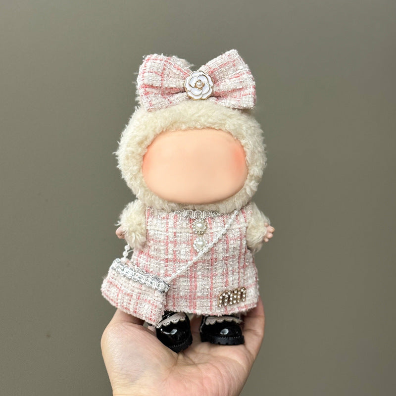 (Only-Clothes) Clothes Only Suitable for Generation Second Generation and Third Generation Pull Clothes 17cm Blind Box Pendant Trendy Vinyl Doll Cloth Ragdoll