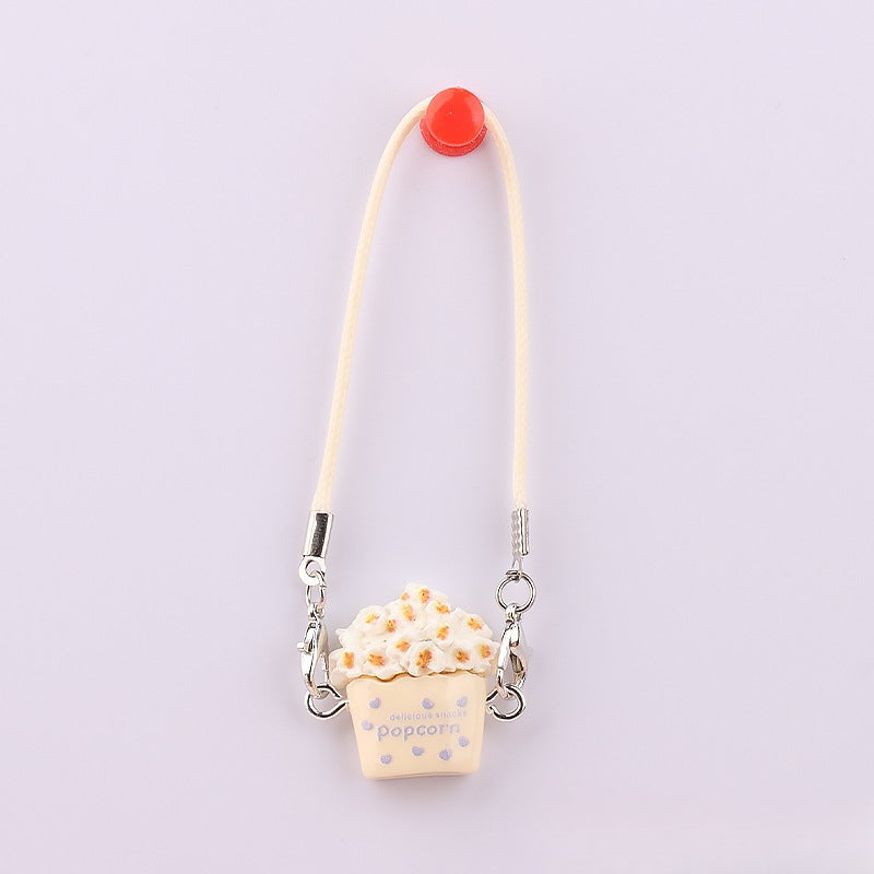 (only-clothes) Mini Popcorn Bag Labubu Little Bean Self-Deprecating Bear Mei Mei Accessories Dollhouse Miniature Accessories Small Bag Pendant