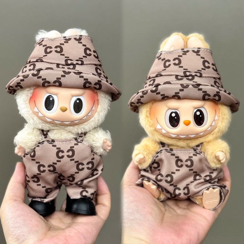 (only-clothes) Suitable for Labubu Plush Doll Clothes First and Second Generation 17cm Pendant Plush Toy Clothes Set Dress