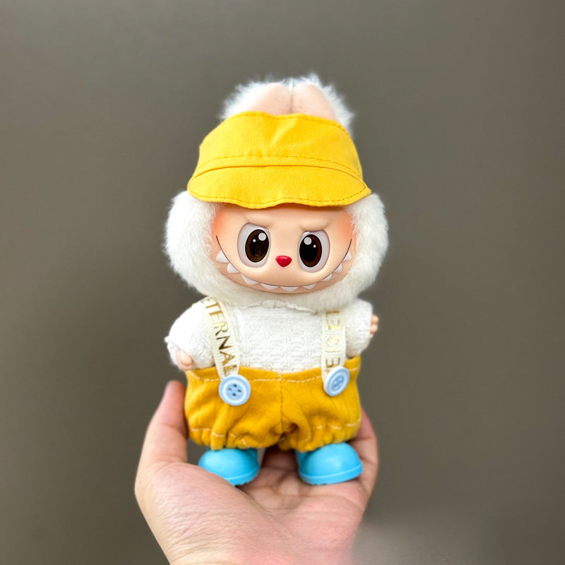 (only-clothes) Suitable for Labubu Doll Clothes First Second Third Generation Labubu Clothes 17cm Vinyl Pendant Doll Set