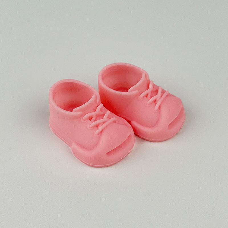 Labubu Accessories Wearable Rubber Shoes Open Mouth Smiling Sneakers Suitable for Labubu Dolls Shoes First Second Third Generation 17cm Trendy