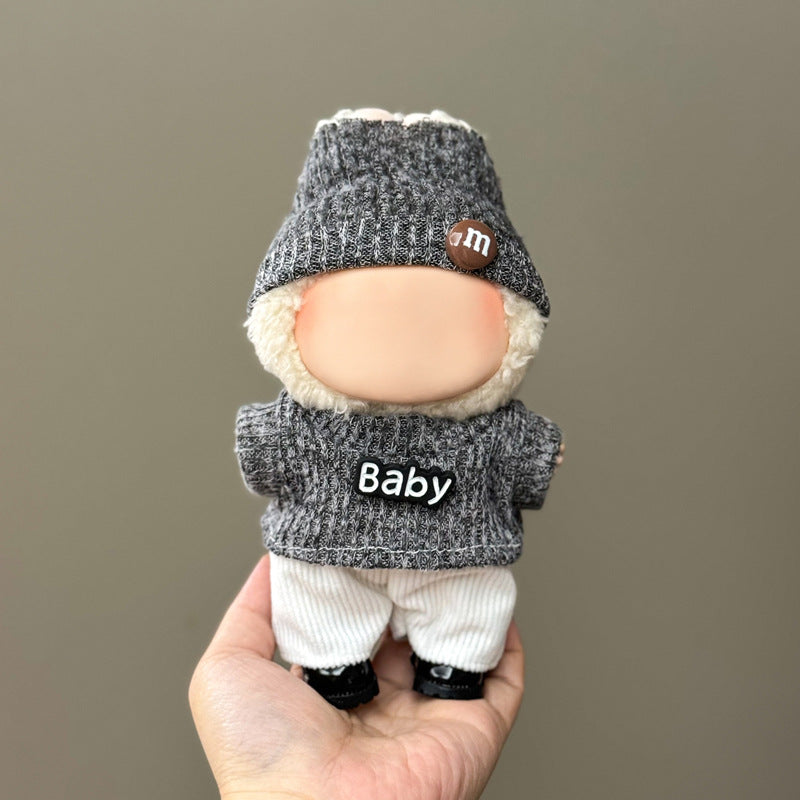 (Only-Clothes) Clothes Only Suitable for Generation Second Generation and Third Generation Pull Clothes 17cm Blind Box Pendant Trendy Vinyl Doll Cloth Ragdoll