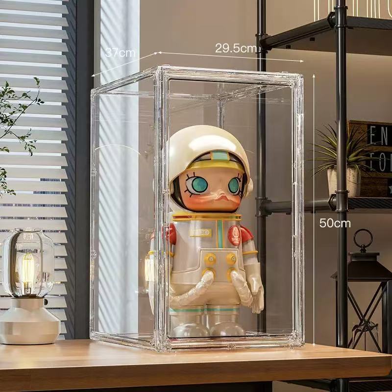 Labubu Bubble Mart Compatible Vinyl Protective Dust Cover Acrylic High Transparency Labubu Blind Box Display Case Cabinet