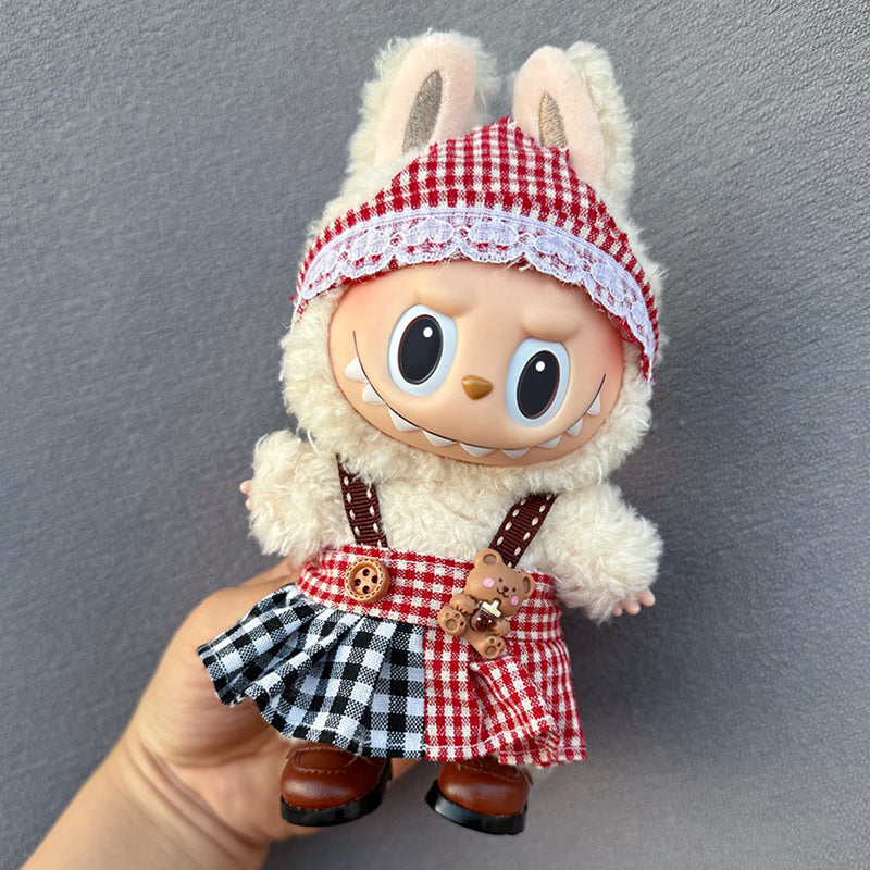 (only-clothes) Suitable for Labubu Doll Clothes Labubu Plush Vinyl Sitting Party First Second Third Generation Dress Set