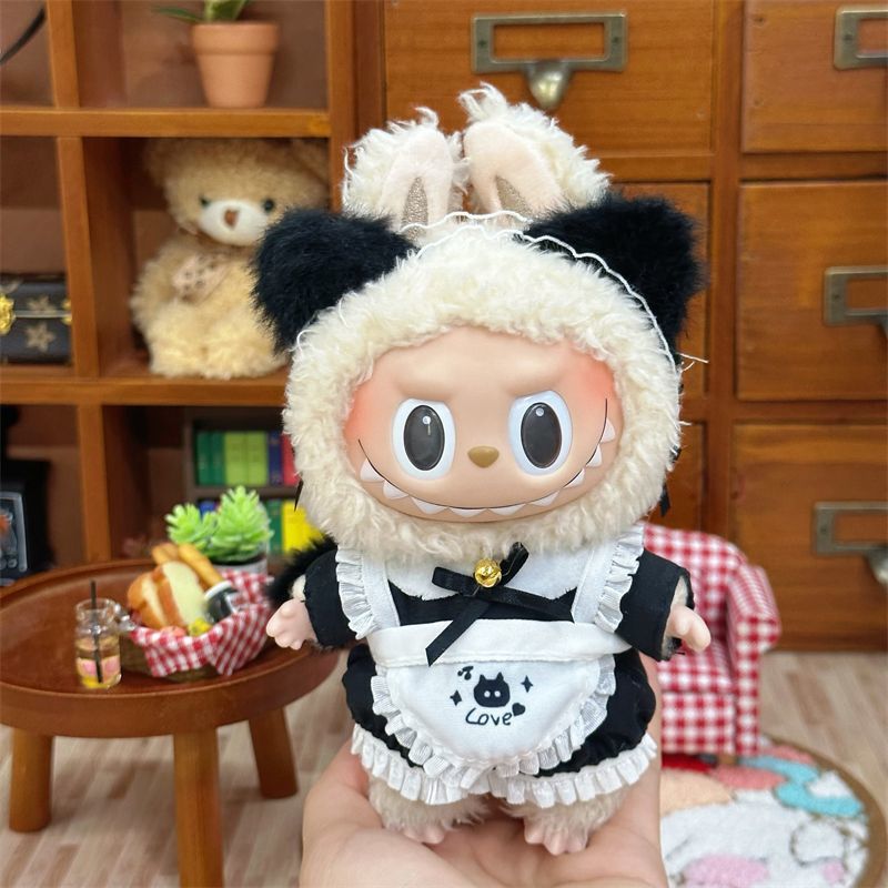 (only-clothes) Labubu Doll Clothes Labubu Dress First and Second Generation Accessories Vinyl Doll 10cm Cotton Doll Clothes Wearable