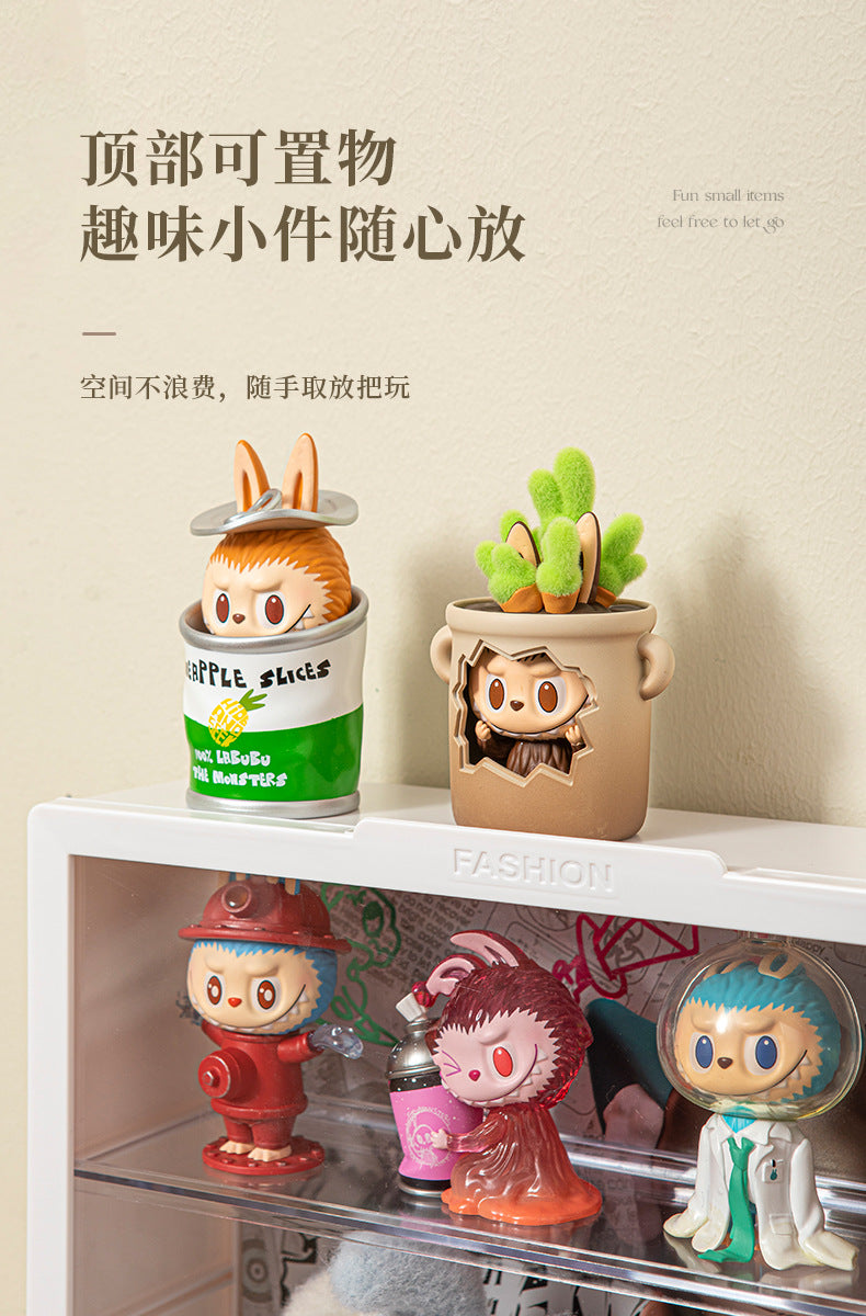 Labubu Display Box Wall-Mounted Labubu Vinyl Doll Storage Box Cotton Doll Plush Toy Transparent Doll Cabinet