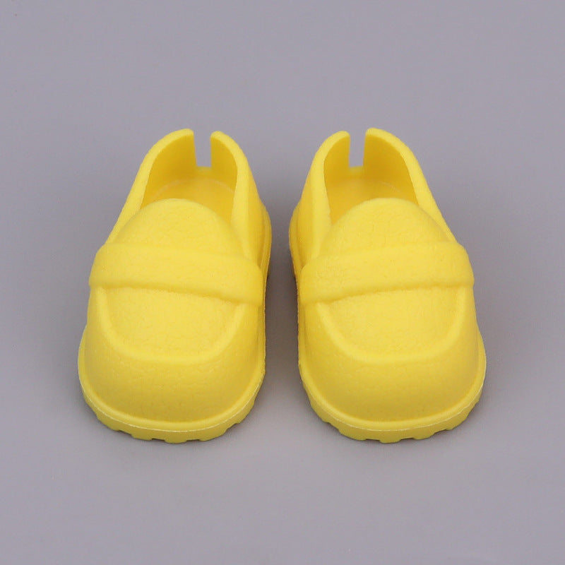 Shoes Suitable for Labubu Shoes 1/6 BJD 10/ 15cm Cotton Doll Leather Texture Shoes Toy