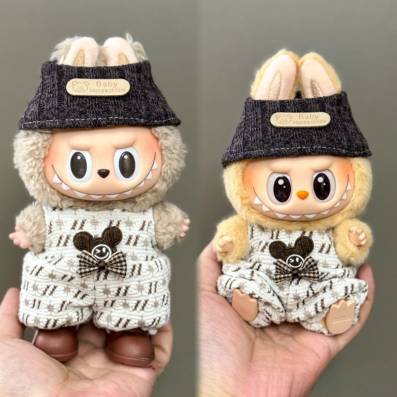 (only-clothes) Suitable for Labubu Doll Clothes 123 Generation Labubu Clothes 17cm Pendant Plush Doll Outfit Dress