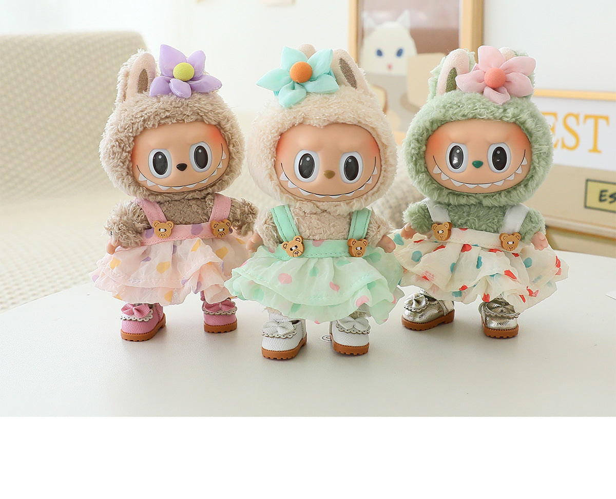 (only-clothes) Suitable for Labubu Doll Shoes Collection First Second Third Generation Keychain Blind Box Labubu Shoes Dress-Up Toy Shoes Only