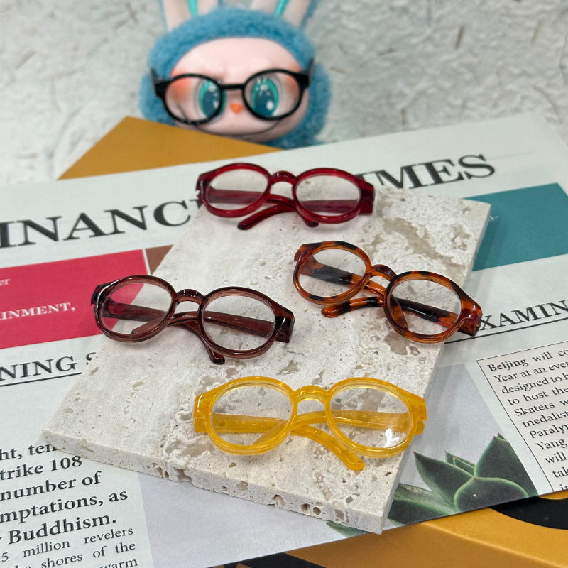 (only-clothes) Labubu Glasses EXO Doll Mini Glasses Toy Accessories 1/3 BJD Doll 60cm Leaf Loli 6.5 Length