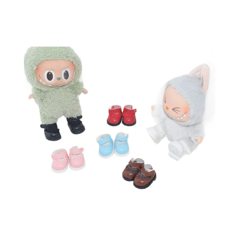 (only-clothes) Labubu Doll Shoes Collection 17CM Keychain Blind Box Labubu Replacement Shoes Doll Dress-Up Toy Shoes