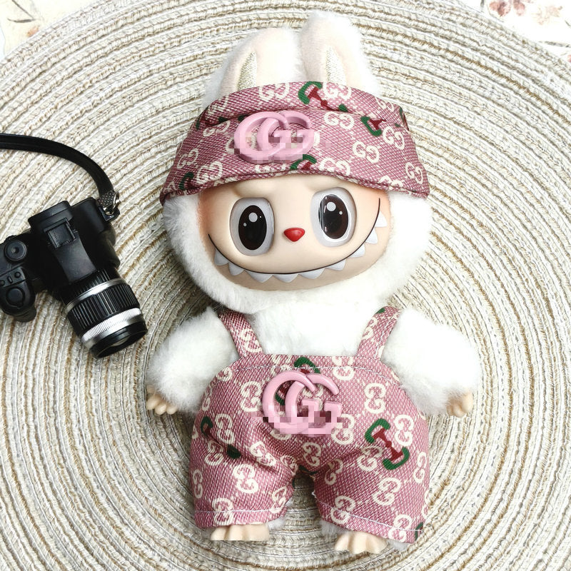 (only-clothes) Labubu Doll Clothes Vinyl Cloth Doll 17cm Cute Dress-Up Casual Outfit Skirt Plush Toy Clothes