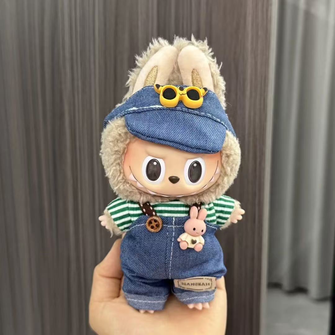 (only-clothes) Labubu Doll Clothes Labubu 17cm Pendant First and Second Generation Vinyl Plush Doll Replacement Clothes Set Accessories