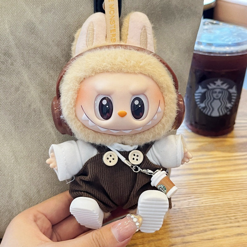 (only-clothes) Labubu Third Generation Baby Clothes Bottle Strap Pants Camera Doll First and Second Generation Labubu Plush Toy Clothes Doll Not Included