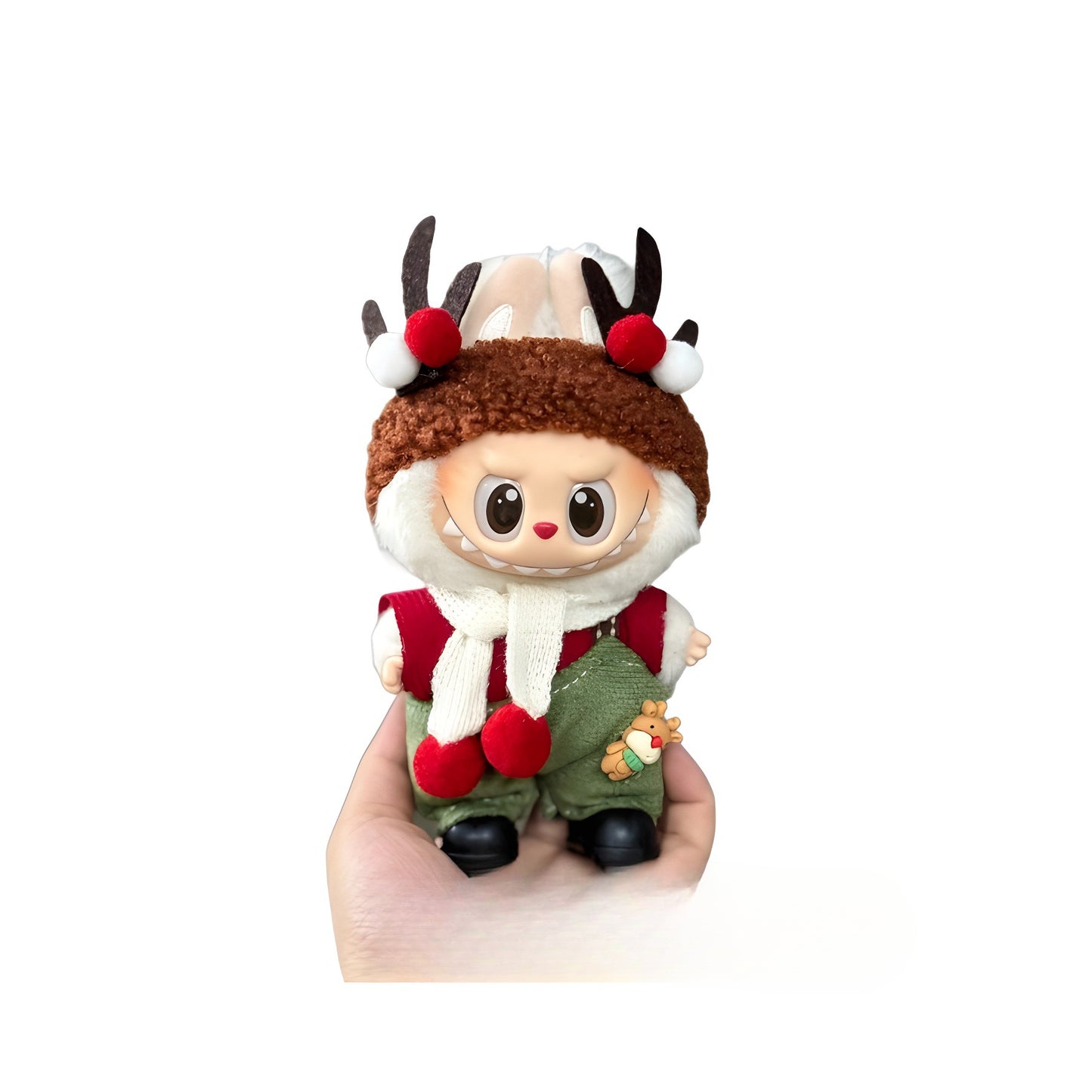 (only-clothes) Only Clothes Suitable for Labubu Doll Clothes First Second Third Generation Labubu Pendant Doll Wearable Christmas Doll Clothes Set