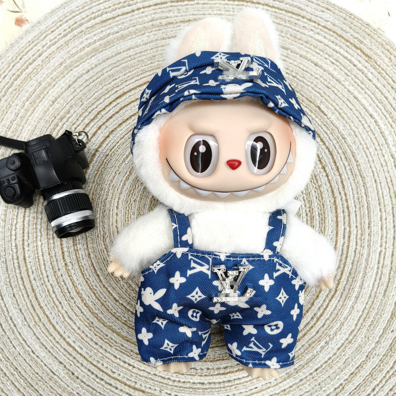 (only-clothes) Labubu Doll Clothes Vinyl Cloth Doll 17cm Cute Dress-Up Casual Outfit Skirt Plush Toy Clothes