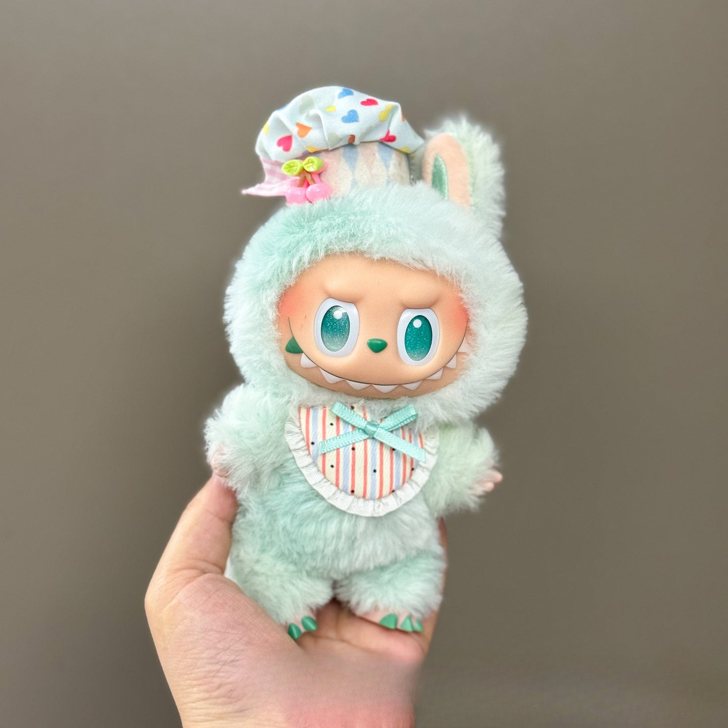 (only-clothes) Suitable for Labubu Doll Clothes First Second Third Generation Labubu Clothes 17cm Vinyl Pendant Doll Set