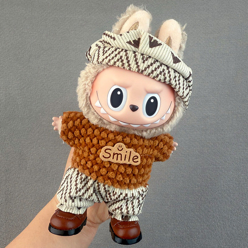 (only-clothes) Suitable for Labubu Doll Clothes Labubu Plush Vinyl Sitting Party First Second Third Generation Dress Set
