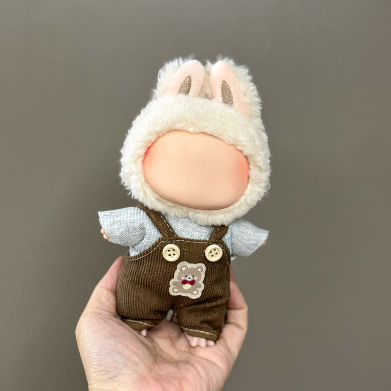 (Only-Clothes) Clothes Only Suitable for Generation Second Generation and Third Generation Pull Clothes 17cm Blind Box Pendant Trendy Vinyl Doll Cloth Ragdoll