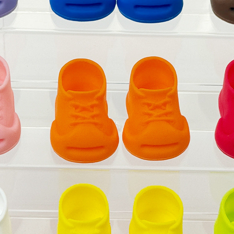 Labubu Accessories Wearable Rubber Shoes Open Mouth Smiling Sneakers Suitable for Labubu Dolls Shoes First Second Third Generation 17cm Trendy