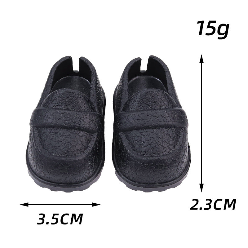 Shoes Suitable for Labubu Shoes 1/6 BJD 10/ 15cm Cotton Doll Leather Texture Shoes Toy