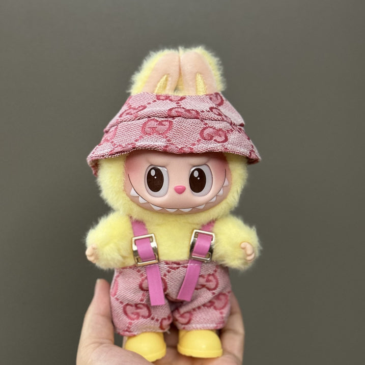 (only-clothes) Suitable for Labubu Plush Doll Clothes First and Second Generation 17cm Pendant Plush Toy Clothes Set Dress
