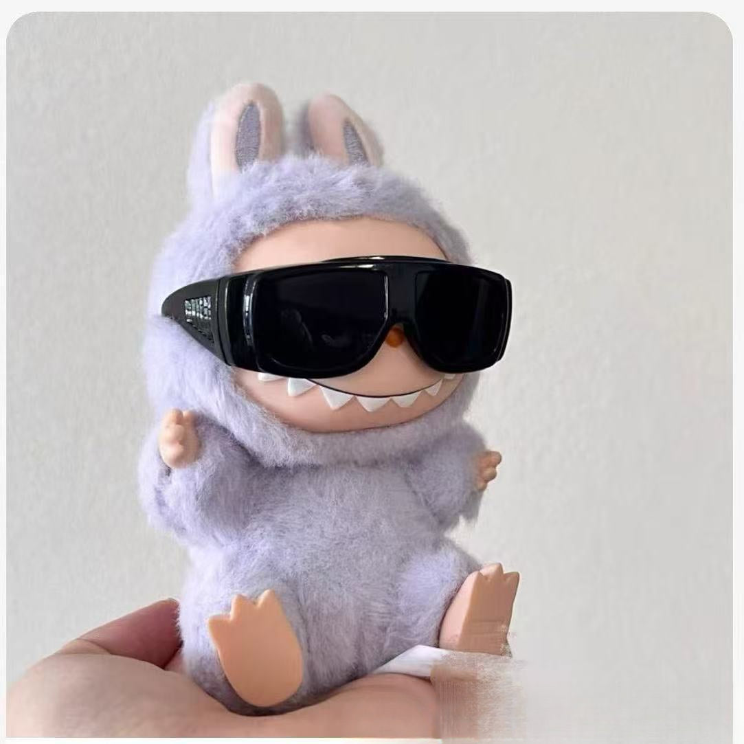 (only-clothes) First and Second Generation Labubu Blind Box Pilot 6.2cm Goggles 10cm Cotton Doll Glasses Accessories