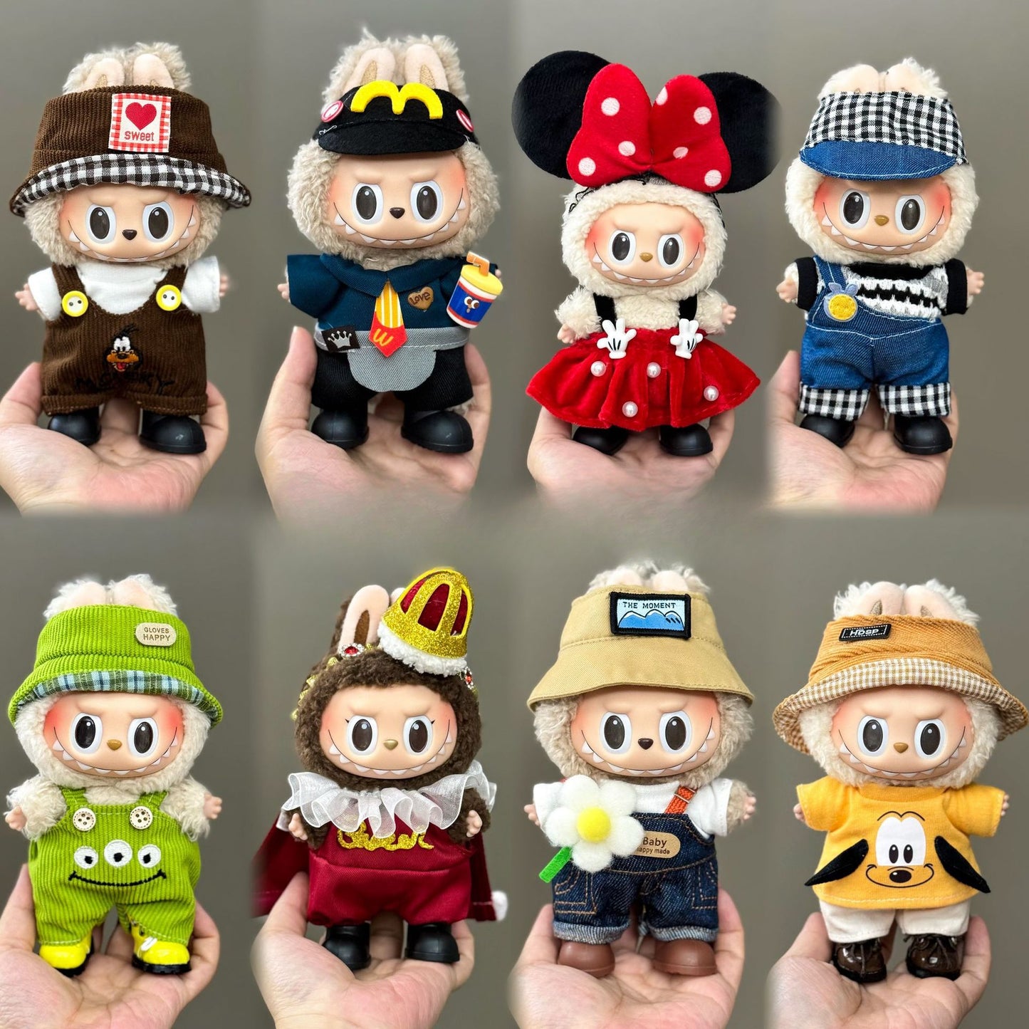 (only-clothes) Suitable for Labubu Doll Clothes 123 Generation Labubu Clothes 17cm Pendant Plush Doll Outfit Dress