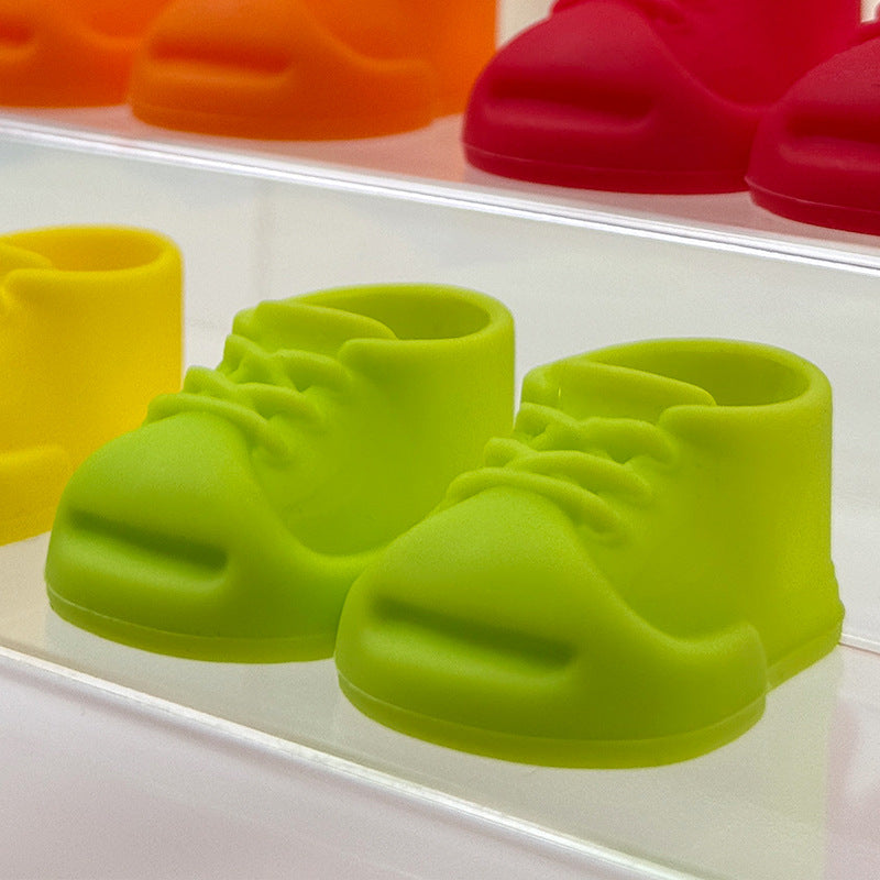 Labubu Accessories Wearable Rubber Shoes Open Mouth Smiling Sneakers Suitable for Labubu Dolls Shoes First Second Third Generation 17cm Trendy