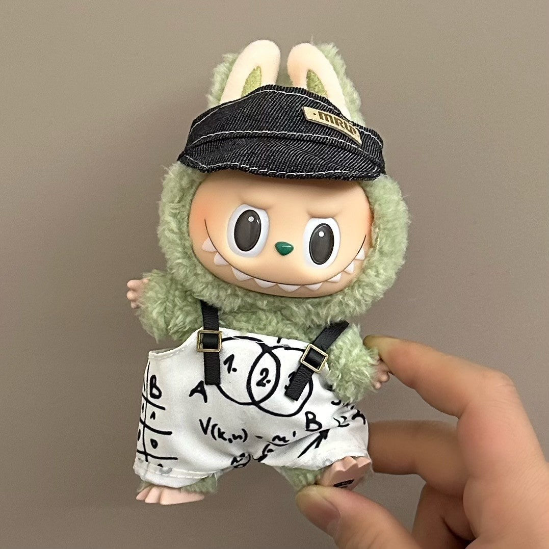 (only-clothes) Only Clothes) 17cm Labubu Plush Doll with Clothes, Wearable and Changeable Outfits, Plush Toy