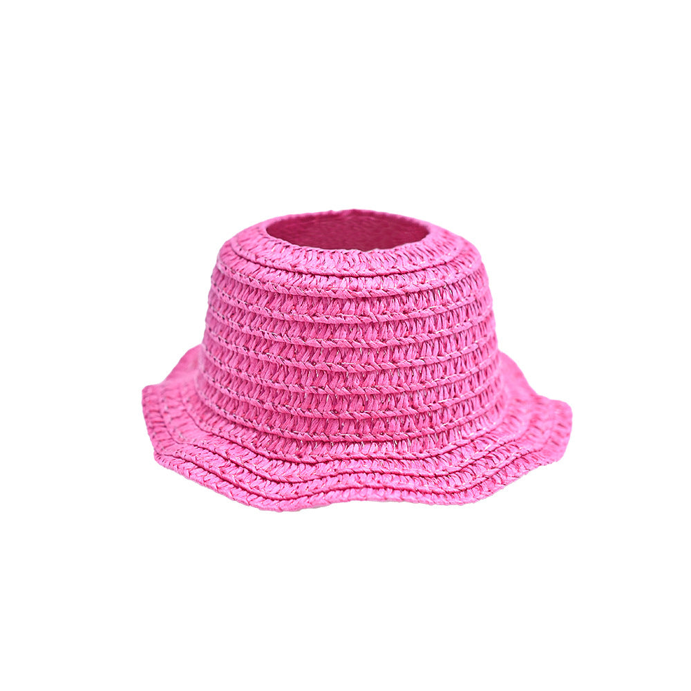 (only-clothes) LABUBU Doll Hat LABUBU Straw Hat First Second Third Generation Blind Box Earless Doll Hat Open Top Sitting Party Hat