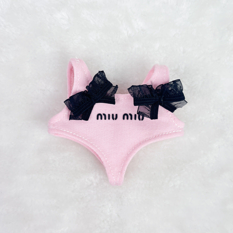 (only-clothes) Labubu Doll Clothes Accessories Miumiu Swimsuit Set Vinyl Blind Box First Second Third Generation Labubu Clothes Replacement