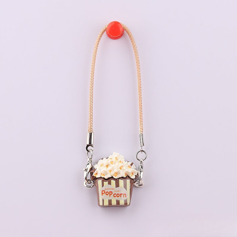 (only-clothes) Mini Popcorn Bag Labubu Little Bean Self-Deprecating Bear Mei Mei Accessories Dollhouse Miniature Accessories Small Bag Pendant