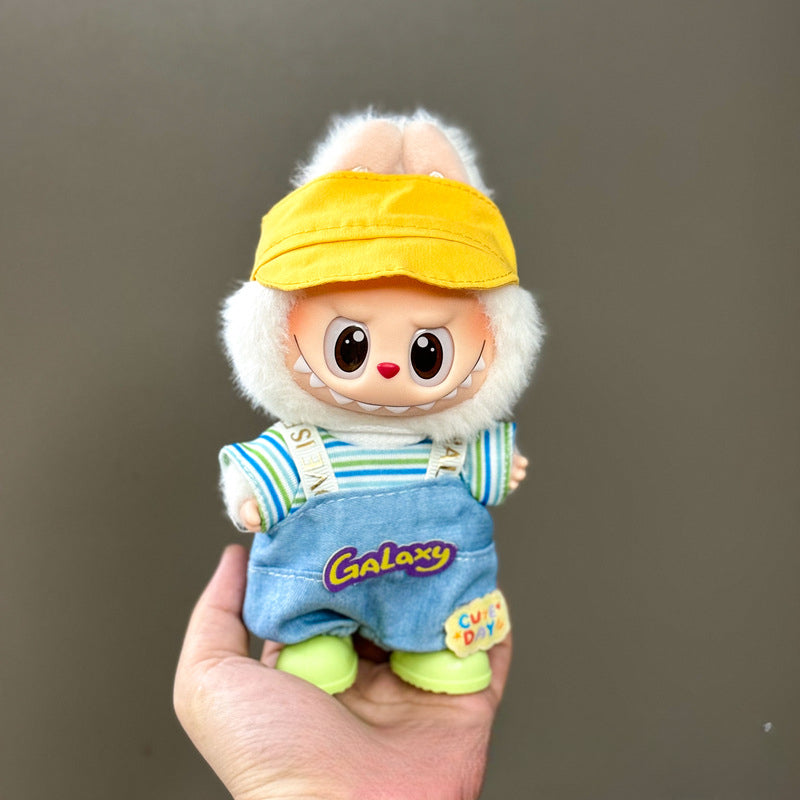 (only-clothes) Suitable for Labubu Doll Clothes First Second Third Generation Labubu Clothes 17cm Vinyl Pendant Doll Set