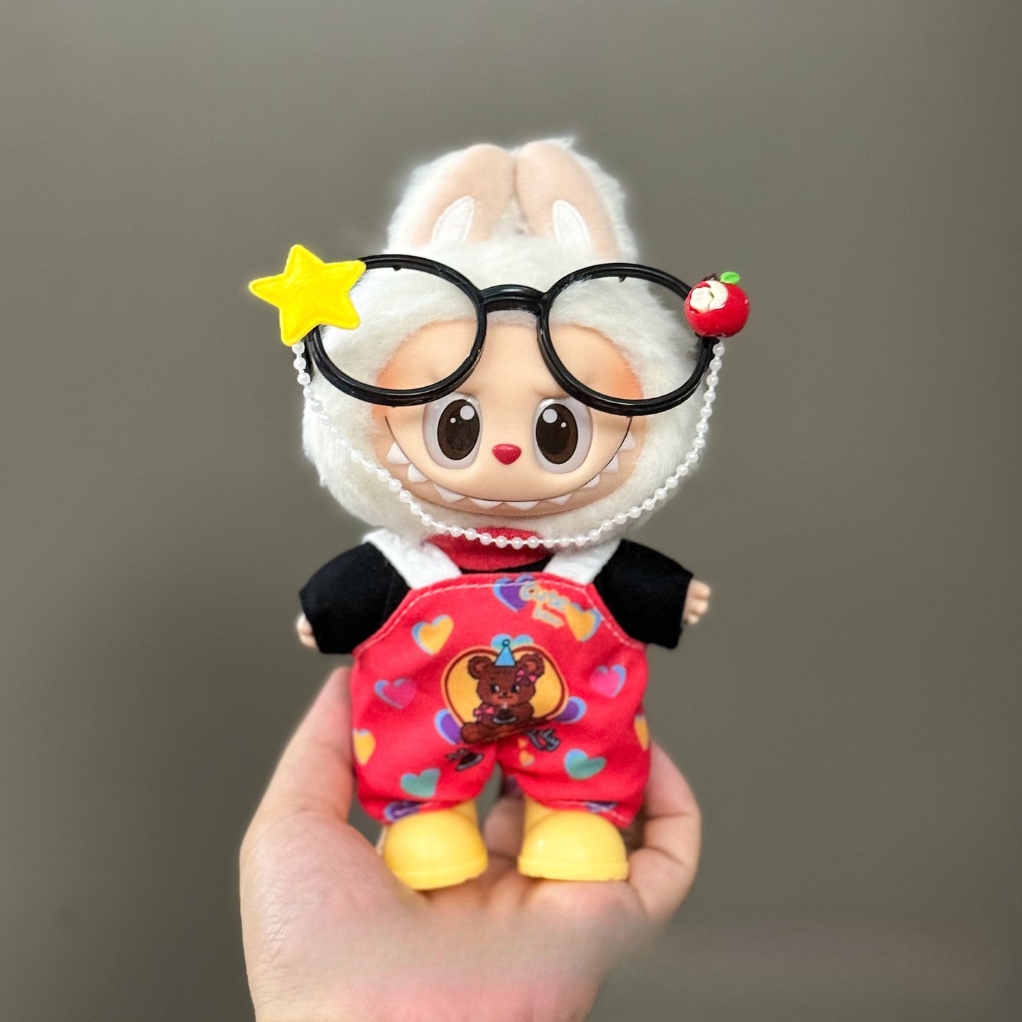 (only-clothes) Suitable for Labubu Doll Clothes First Second Third Generation Labubu Clothes 17cm Vinyl Pendant Doll Set
