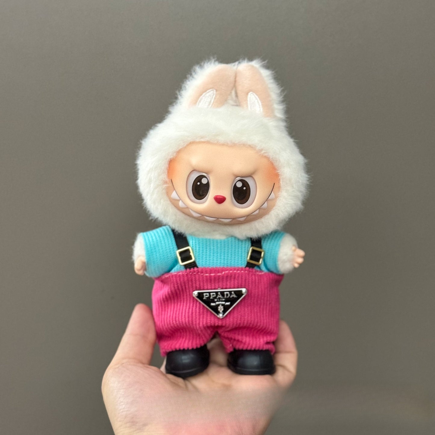 (only-clothes) Suitable for Labubu Doll Clothes First Second Third Generation Labubu Clothes 17cm Vinyl Pendant Doll Set