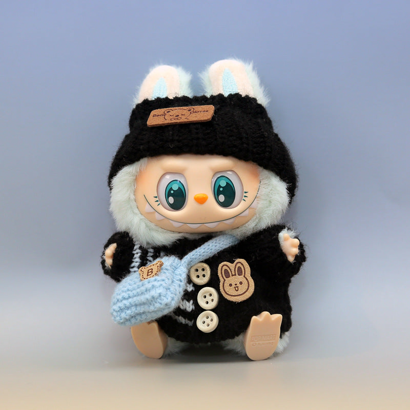Automobiles Curtain Cloth Pendant Button Knitted Sweater Labubu Hat Small Bag PVC Doll Refill Baby Clothes Suit