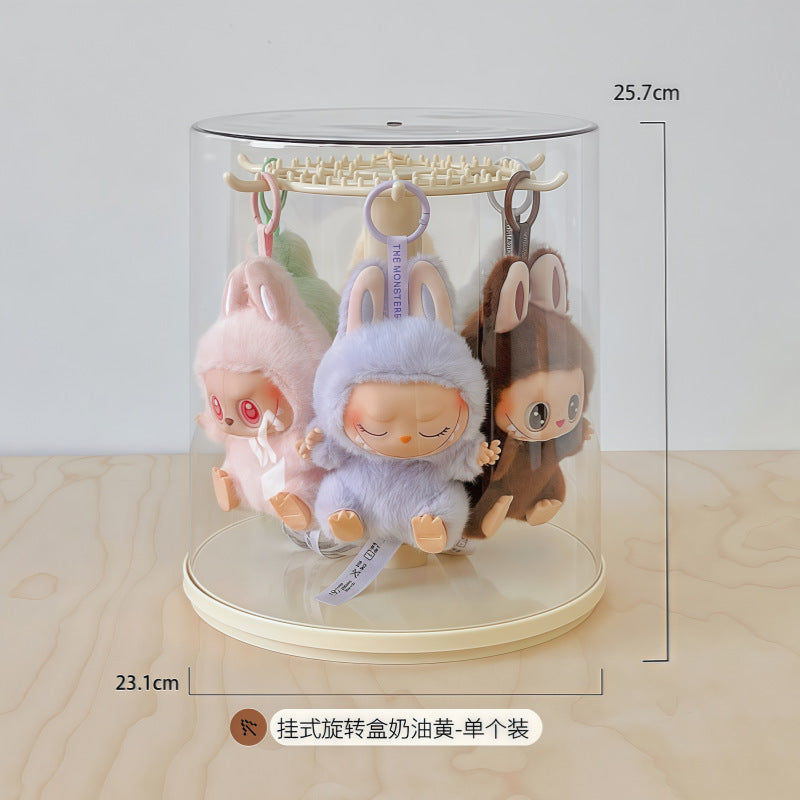 Labubu Vinyl Storage Box Pendant Labubu Display Box Transparent Black Bubble Mart Doll Ornament Blind Box