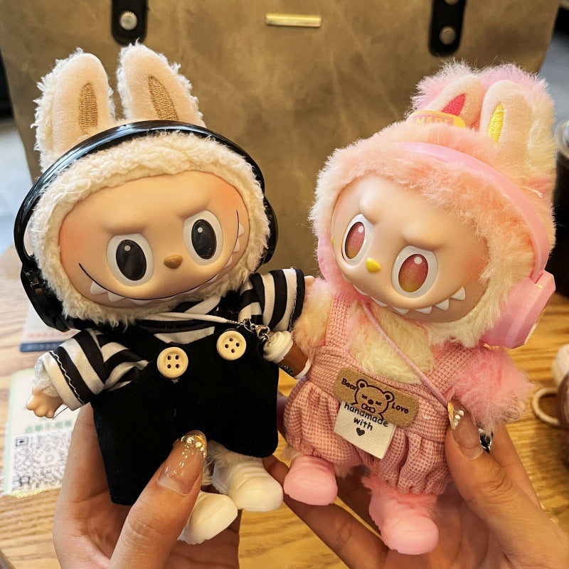 (only-clothes) Labubu Third Generation Baby Clothes Bottle Strap Pants Camera Doll First and Second Generation Labubu Plush Toy Clothes Doll Not Included