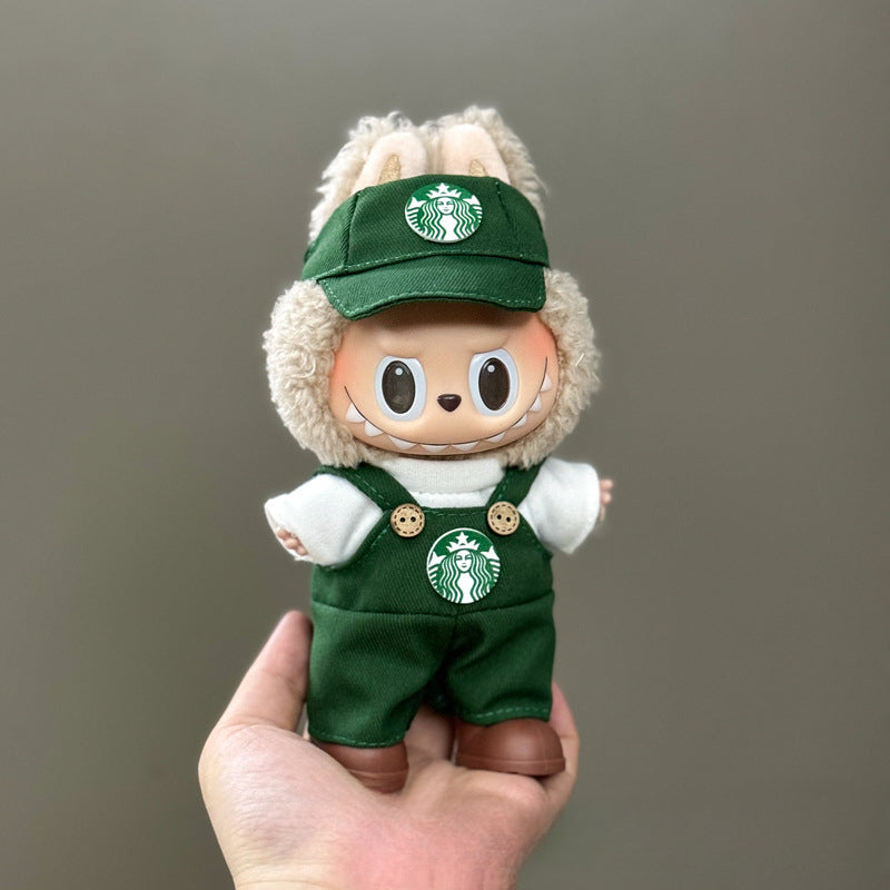 (only-clothes) Suitable for Labubu Doll Clothes First Second Third Generation Labubu Clothes 17cm Vinyl Pendant Doll Set