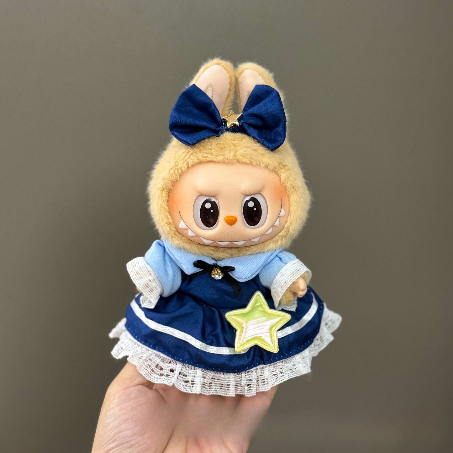 (only-clothes) Suitable for Labubu Doll Clothes 123 Generation Labubu Clothes 17cm Pendant Plush Doll Outfit Dress