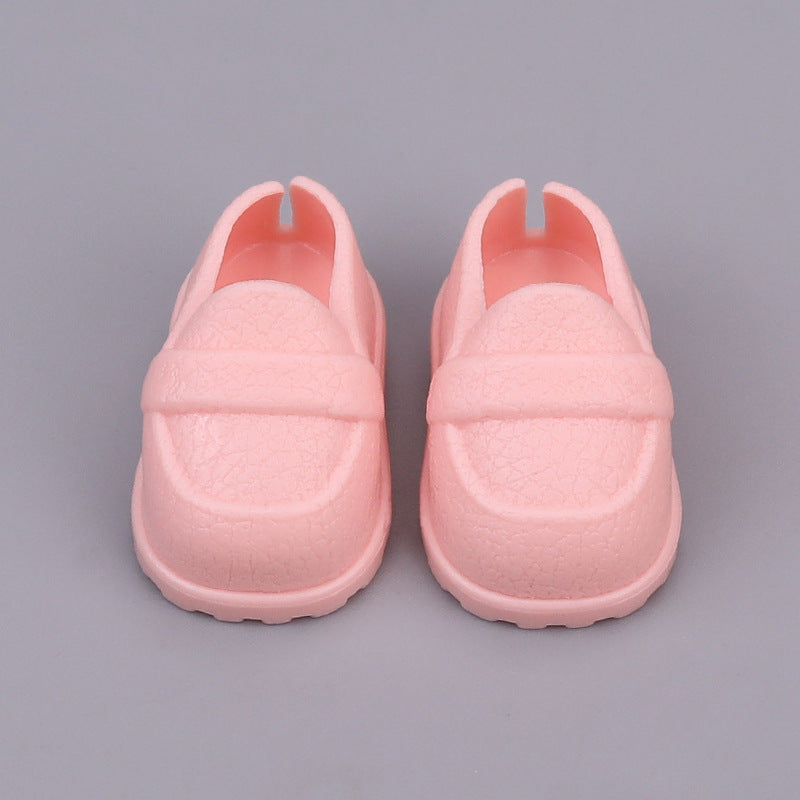 Shoes Suitable for Labubu Shoes 1/6 BJD 10/ 15cm Cotton Doll Leather Texture Shoes Toy