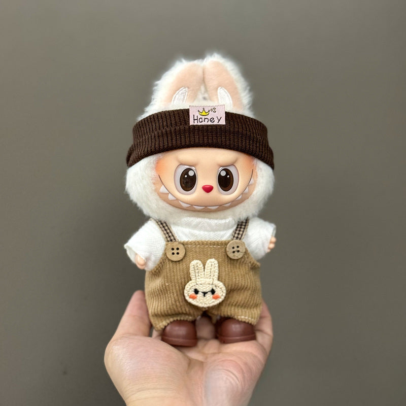 (only-clothes) Suitable for Labubu Doll Clothes First Second Third Generation Labubu Clothes 17cm Vinyl Pendant Doll Set