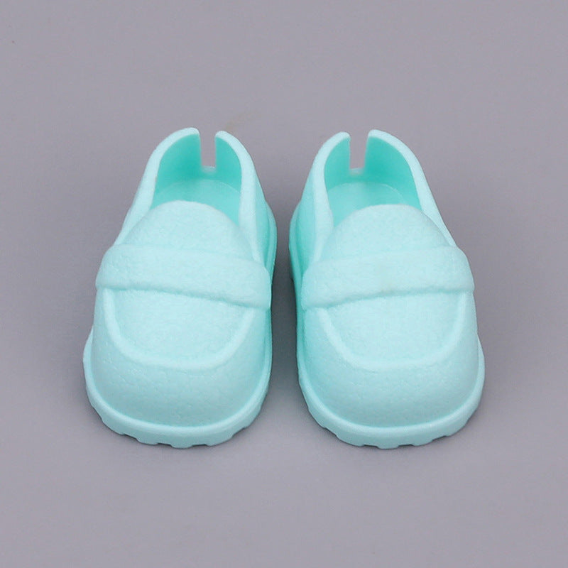 Shoes Suitable for Labubu Shoes 1/6 BJD 10/ 15cm Cotton Doll Leather Texture Shoes Toy
