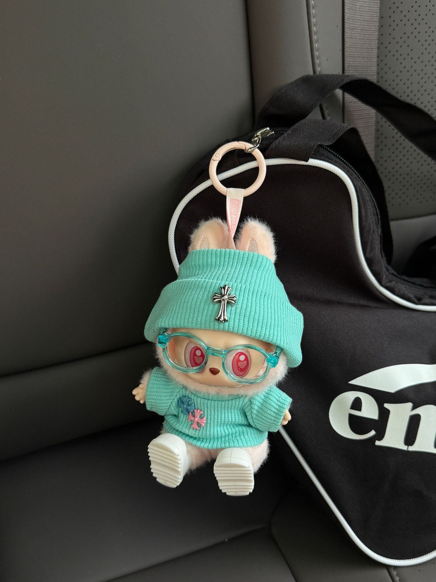(Only-Clothes) Automobiles Curtain Cloth Doll Clothes Cross Heart Tiffany Blue One Two Three Generation Labubu Clothes Heart Green 17cm Fashion Brand