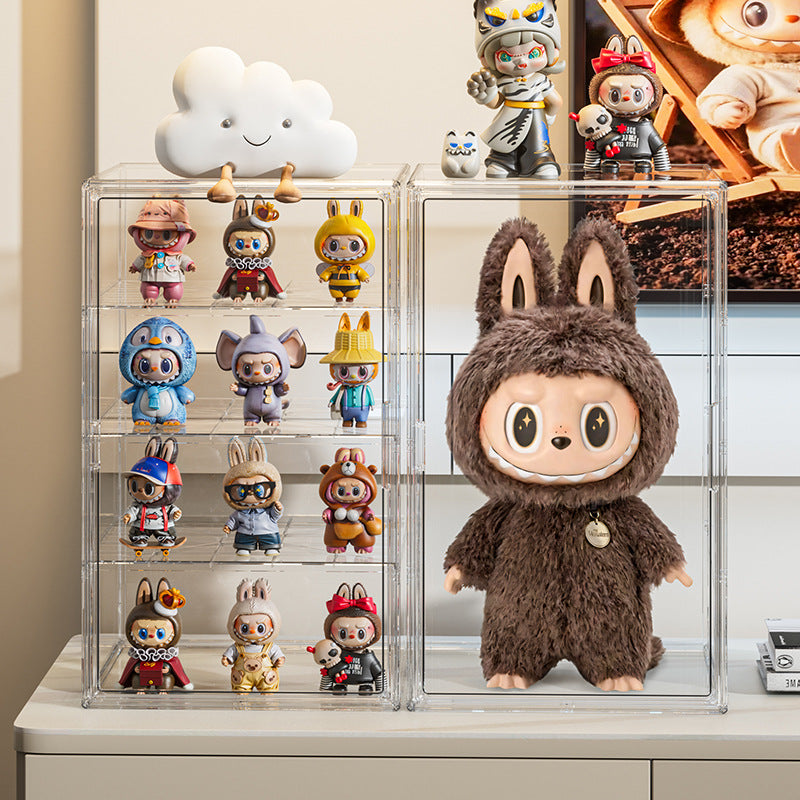 Labubu Chief Acrylic Display Box Labubu Dust Cover Figurine Box Storage Box Grand Angel Zimomo